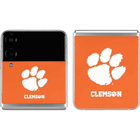 Clemson University Tiger Print Galaxy Z Flip4 5G Skin